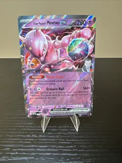 Pokemon TCG Team Rocket's Mewtwo EX 216 Destined Rivals Promo Card Holo - Image 1