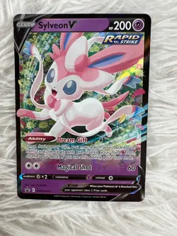 Pokemon Promo Holo Cards Lot of 3 Mewtwo, Sylveon, Flareon V-Rule TCG LP/MP - Image 2