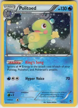 Played Holo Politoed - 18/111 (Cosmos Holo) 018/111 Promo Miscellaneous Cards & - Image 1