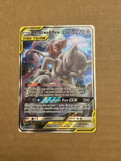 Pokemon TCG Mewtwo & Mew GX SM191 Black Star Promo Card Near Mint Condition - Image 2