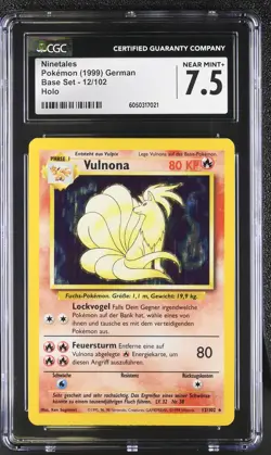 CGC 7.5 Ninetales 1999 Base Set 12/102 Holo Pokemon Card - Image 1