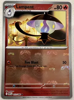 🔥 Lampent (Master Ball Pattern) 🔥 SV: White Flare 017/086 NM - Pokemon Card - Image 1