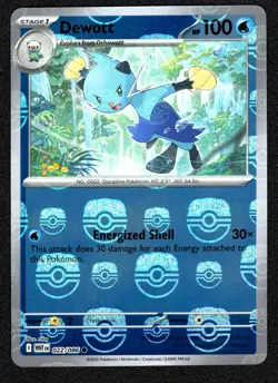 Dewott 022/086 Sv: White Flare Holo (Master Ball Pattern) Pokemon Card - Image 1