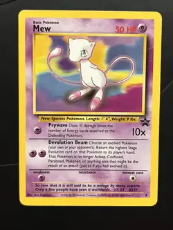 Pokemon Mew Black Star Promo Card WOTC #8 - Image 1