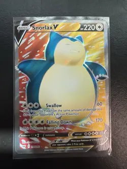 Pokemon TCG Snorlax v Full Art Card #197/202 NM - Image 1