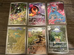 Pokemon Full Art Holo Illustration Rare Lot Mixed 6 Cards - Image 1