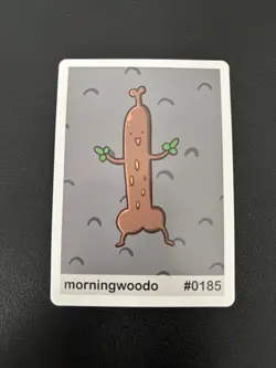 Pookiemoot Gen 2 morningwoodo #0185 Sudowoodo Parody Card Fan Art Derpy Pokemon - Image 1