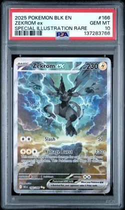 Zekrom ex #166 Black Bolt PSA 10 Pokemon Card - Image 1