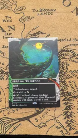 Stirring Wildwood 0039 ~ **Borderless** Rare Mint MTG Edge of Eternities - Image 1