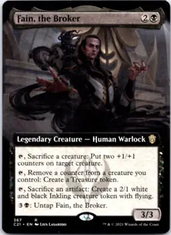 Fain, the Broker (Extended Art) Commander 2021, 367 NM - Image 1