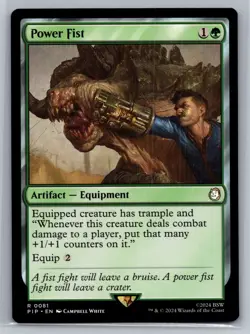 Magic: The Gathering -FALLOUT- Power Fist (RARE) #81 NM - Image 1