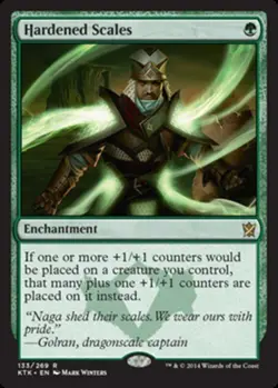 1x Hardened Scales Moderate Play MTG Magic - Kid Icarus - - Image 1