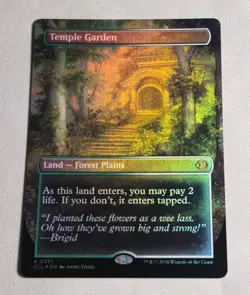 Magic:The Gathering - Lorwyn Eclipsed - Temple Garden Borderless Foil NM - Image 1