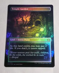 Magic:The Gathering - Lorwyn Eclipsed - Temple Garden Borderless Foil NM - Image 2