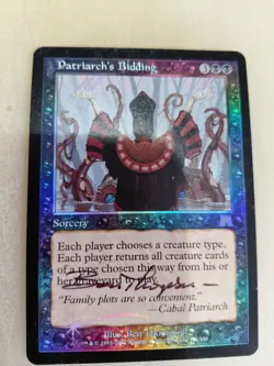 Magic The Gathering Onslaught Foil Patriarch's Bidding (artist signed) MTG - Image 1