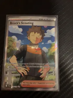Pokemon Brock's Scouting Full Art 179/159 JTG Journey Together NM - Image 1