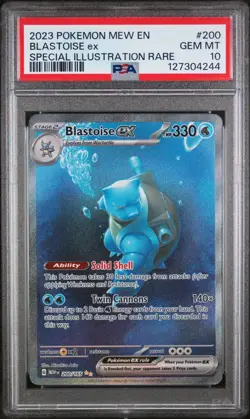PSA 10 GEM Mint Blastoise ex 200/165 Special Illustration Rare - Pokemon MEW-151 - Image 1