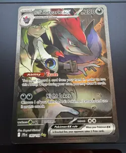 Pokemon TCG N's Zoroark EX Holo Card 185/159 Sv09: Journey Together See Pics - Image 1