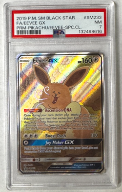 Eevee GX Black Star Promo PSA 7 NM (2019) Pokemon PRM-Pikachu/Eevee SPC #SM233 - Image 1
