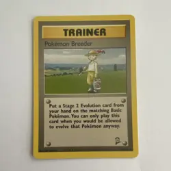Pokemon Pokemon Breeder Trainer Rare 105/130 Base Set 2 2000 Wizards English TCG - Image 1