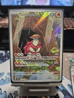Pokemon TCG Turtonator Stellar Crown Illustration Rare Card 146/142 NM Condition - Image 1