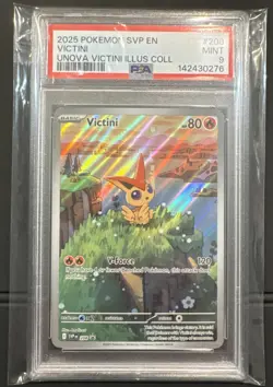 2025 POKEMON SVP EN-SV BLACK STAR PROMO #208 VICTINI PSA 9 - Image 1