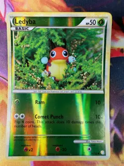 Ledyba 71/123 NM Common Reverse Holo HeartGold & SoulSilver 2010 Pokemon TCG - Image 1