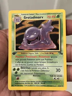 Pokemon TCG Muk 13/62 1st Edition Fossil Holo Rare French LP grotadmorv WOTC 99 - Image 1