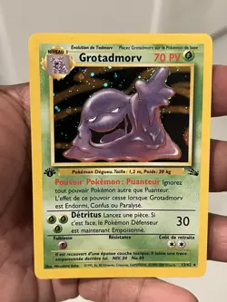 Pokemon TCG Muk 13/62 1st Edition Fossil Holo Rare French LP grotadmorv WOTC 99 - Image 5