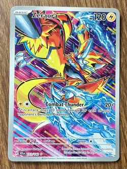 ZERAORA IR illustration Rare 151/142 Sv07 Stellar Crown full art holo Pokemon NM - Image 1