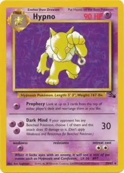 Pokemon TCG - Hypno - 23/62 - Rare Unlimited - Fossil Unlimited [Near Mint] - Image 1