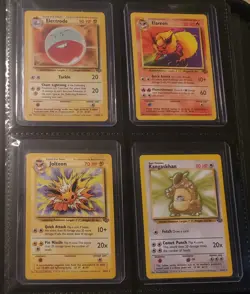 1999 Pokemon Jungle NEAR Complete Master Set 56/64 Vintage - All Top Loaded - Image 3