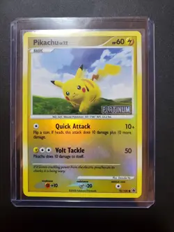Pokemon TCG - 2008 Pikachu 70/100 - PLATINUM - Burger King Promo - Reverse Holo - Image 1