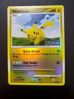 Pokemon TCG - 2008 Pikachu 70/100 - PLATINUM - Burger King Promo - Reverse Holo - Image 2