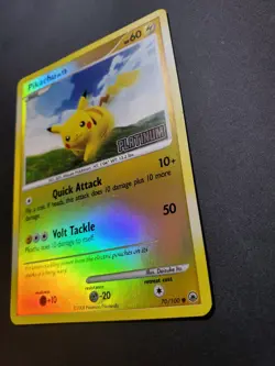 Pokemon TCG - 2008 Pikachu 70/100 - PLATINUM - Burger King Promo - Reverse Holo - Image 3
