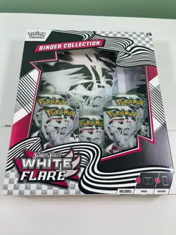 Pokemon TCG White Flare Binder Collection, inc. 5 boosters NEW & FACTORY SEALED - Image 1
