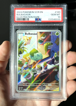 PSA 10 Bulbasaur 143/142 Illustration Rare | SV07 Stellar Crown | 2024 Pokemon - Image 1