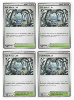x4 Full Metal Lab 148/162 Temporal Forces Pokemon TCG Playset NM/M - Image 1