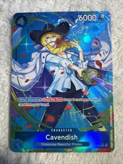 Cavendish (Parallel) Alt Art Blue OP10-045 One Piece TCG Royal Blood NM - Image 1