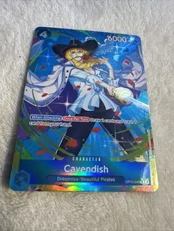 Cavendish (Parallel) Alt Art Blue OP10-045 One Piece TCG Royal Blood NM - Image 4