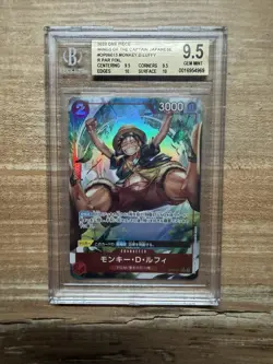 2023 One Piece OP06-013 Monkey.D.Luffy R PAR Foil BGS 9.5 - Image 1