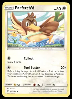 Pokemon Cards Farfetch'd 127/181 Team Up Sun & Moon Uncommon NM - Image 1