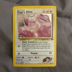 Pokemon TCG Koga's Ditto Holo Rare Card 10/132 Gym Challenge - Image 1