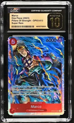 Marco OP03-013 SR CGC 10 Pristine Pillars of Strength One Piece Card - Image 1
