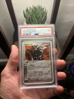 Aggron EX Sandstorm Holo Card 95/100 PSA 7 NM Condition Pokemon Card 2003 - Image 1