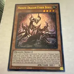 Yu-Gi-Oh! Primite Dragon Ether Beryl Effect Card SUDA-EN015 1st Edition - Image 1