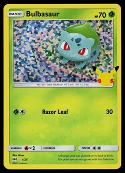 Pokemon Card - Bulbasaur McDonald's 25th Anniversary Promo 001/025 Holo - Image 1