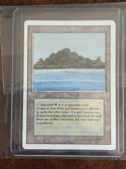 MTG - Tropical Island - Revised Edition Rare Magic The Gathering Dual Land Card - Image 1