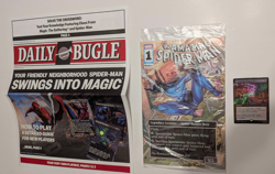PAX West 2025 MTG Magic The Gathering Spider-Man Promo Comic Card and Playmat - Image 1