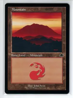 MOUNTAIN (409) (RETRO FRAME) Dominaria Remastered #409 DMR(NM+)(MTG) - Image 1